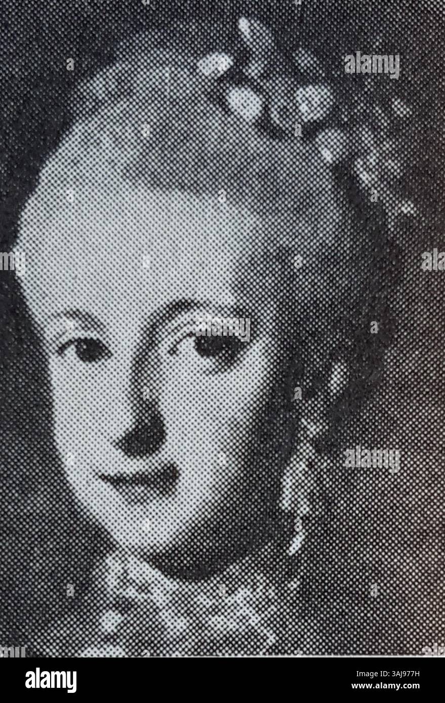 Portrait partiellement achevé de la princesse Sofia Albertina de Suède, peint par Lorens Pasch le jeune en 1768. L'œuvre inachevée reste un exemple significatif de portrait royal suédois. Banque D'Images