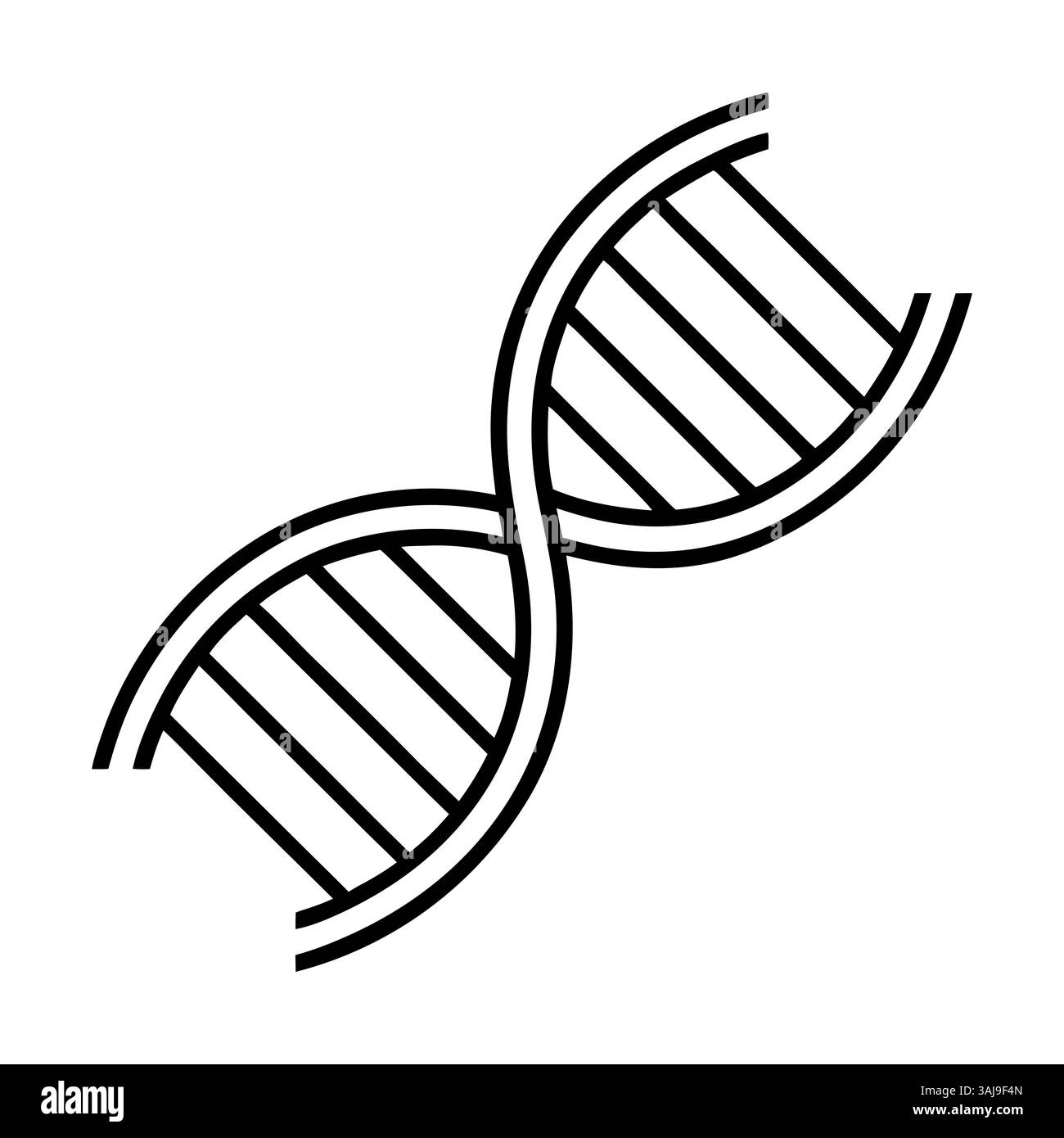 Icône ADN. Modèle de gène de vie bio Illustration de Vecteur