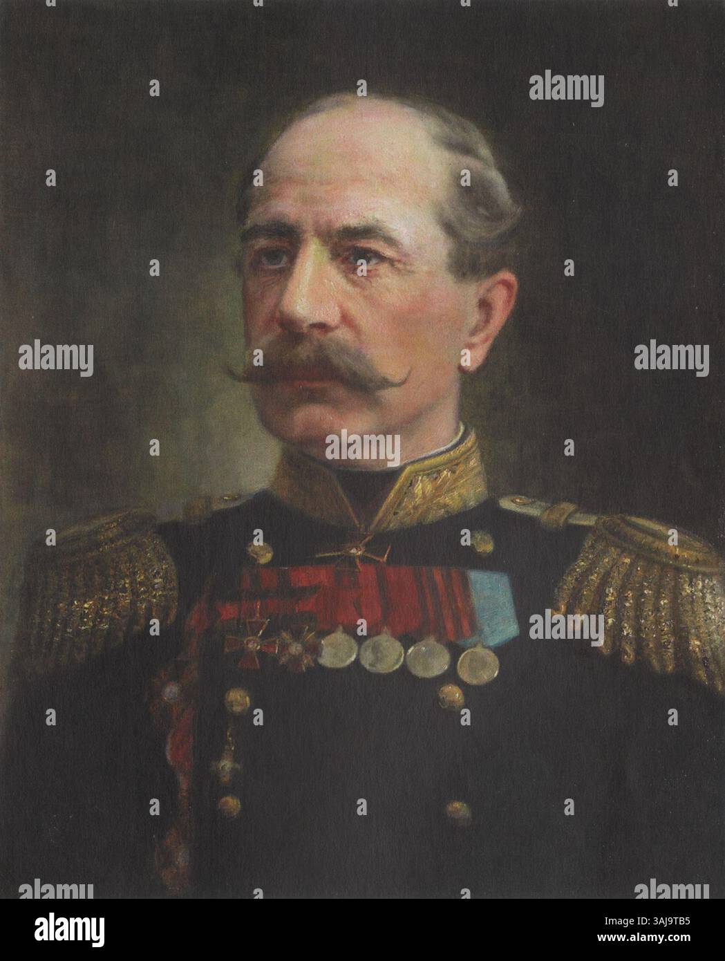 Ce portrait de 1907 par Alexandre Fedorovitch Pershakov représente Illarion Iakovlevitch Tchaïkovski, une figure importante de la culture russe. L'artiste capture le sujet avec un fort sens du caractère et de la pertinence historique. Banque D'Images