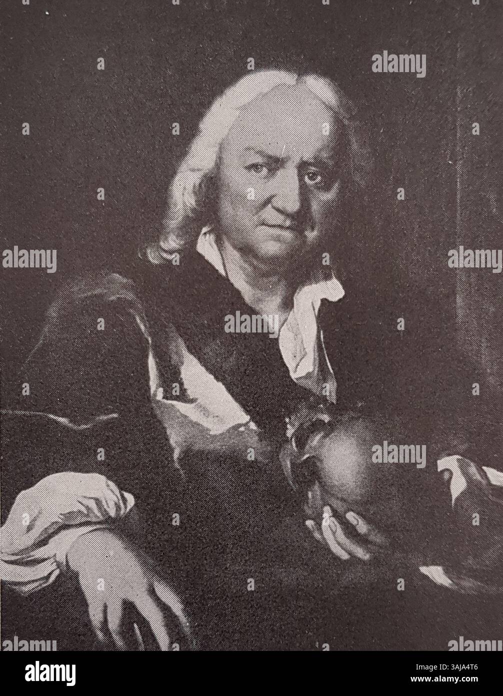 Le portrait de Martin van Meytens par George Desmarées capture la ressemblance de l'artiste renommé, mettant en valeur l'habileté de Desmarées à rendre des portraits détaillés. Banque D'Images