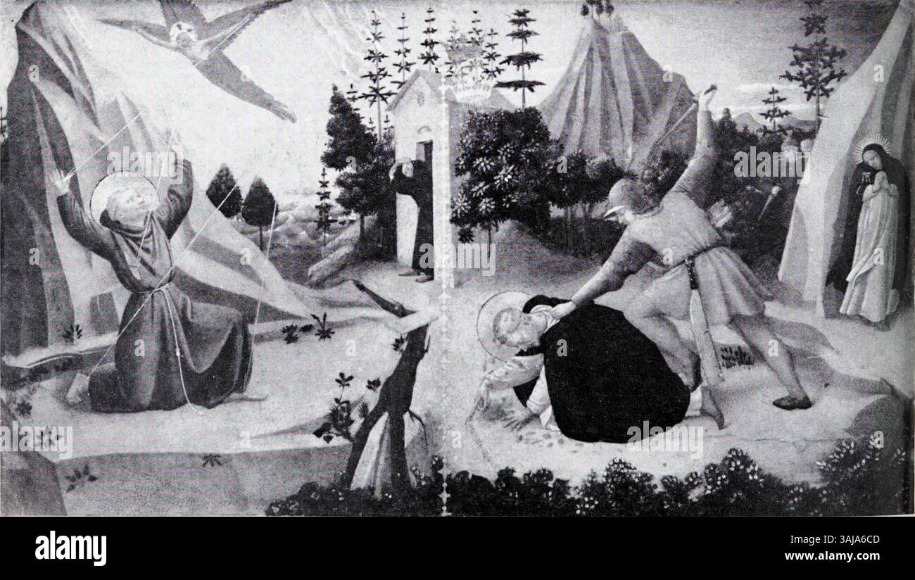 FRA Angelico (c. 1395-1455) est un peintre italien connu pour ses œuvres de dévotion. Cette référence du pape-Hennessy souligne sa contribution significative à l'art du début de la Renaissance, en particulier aux sujets religieux et aux retables. Banque D'Images