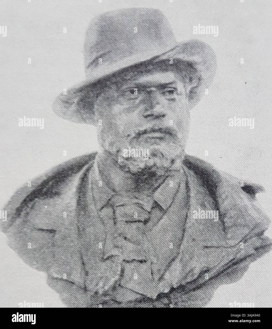 Buste en bronze d'Ernst Josephson créé par Per Hasselberg, documenté dans Allhems Svenskt konstnärslexikon. Banque D'Images