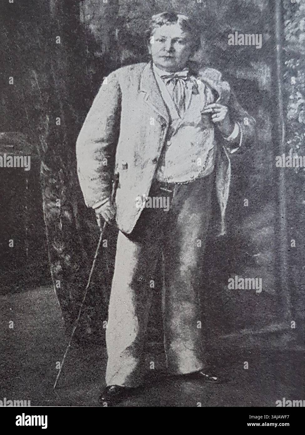 Portrait d'Emmerik Skånberg par Ernst Josephson, représentant le célèbre peintre paysagiste suédois. Cette peinture à l'huile, créée en 1880, est conservée au Gothenburg Museum of Art. Banque D'Images