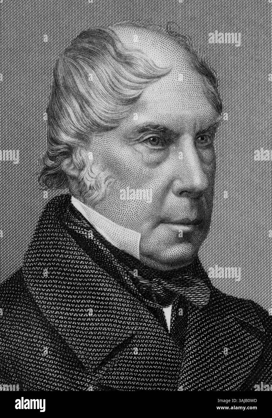 Cette gravure sur acier recadrée d'après John Jabez Edwin Mayall représente George Hamilton-Gordon, 4e comte d'Aberdeen. Il date d'environ 1860 et est conservé à la Bibliothèque du Congrès. Banque D'Images