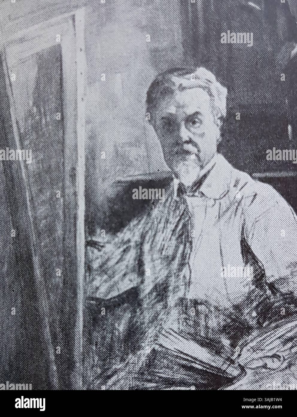 Autoportrait d'Axel Peter, photographié en 2020. L'image provient de l'Allhems Svenskt konstnärslexikon, un livre de référence en art suédois. Banque D'Images