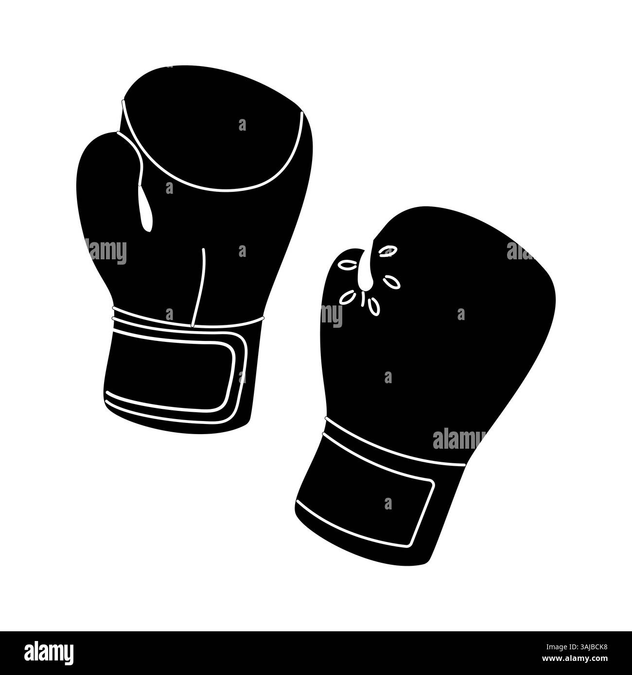 Gants de boxe prêts pour la pratique dans un environnement de gymnastique d'entraînement pendant les heures de l'après-midi Illustration de Vecteur