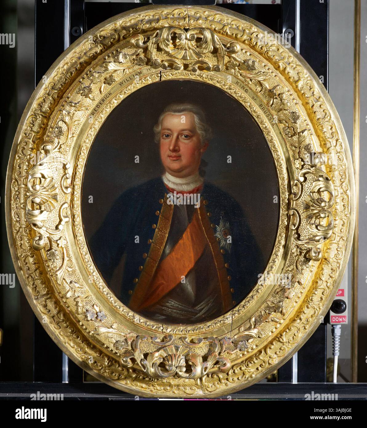 Ce portrait représente Frédéric-Guillaume Ier, roi de Prusse, peint entre environ 1730 et environ 1750. Il s'agit d'une peinture à l'huile sur toile, qui fait partie de la Collection Royale. Banque D'Images