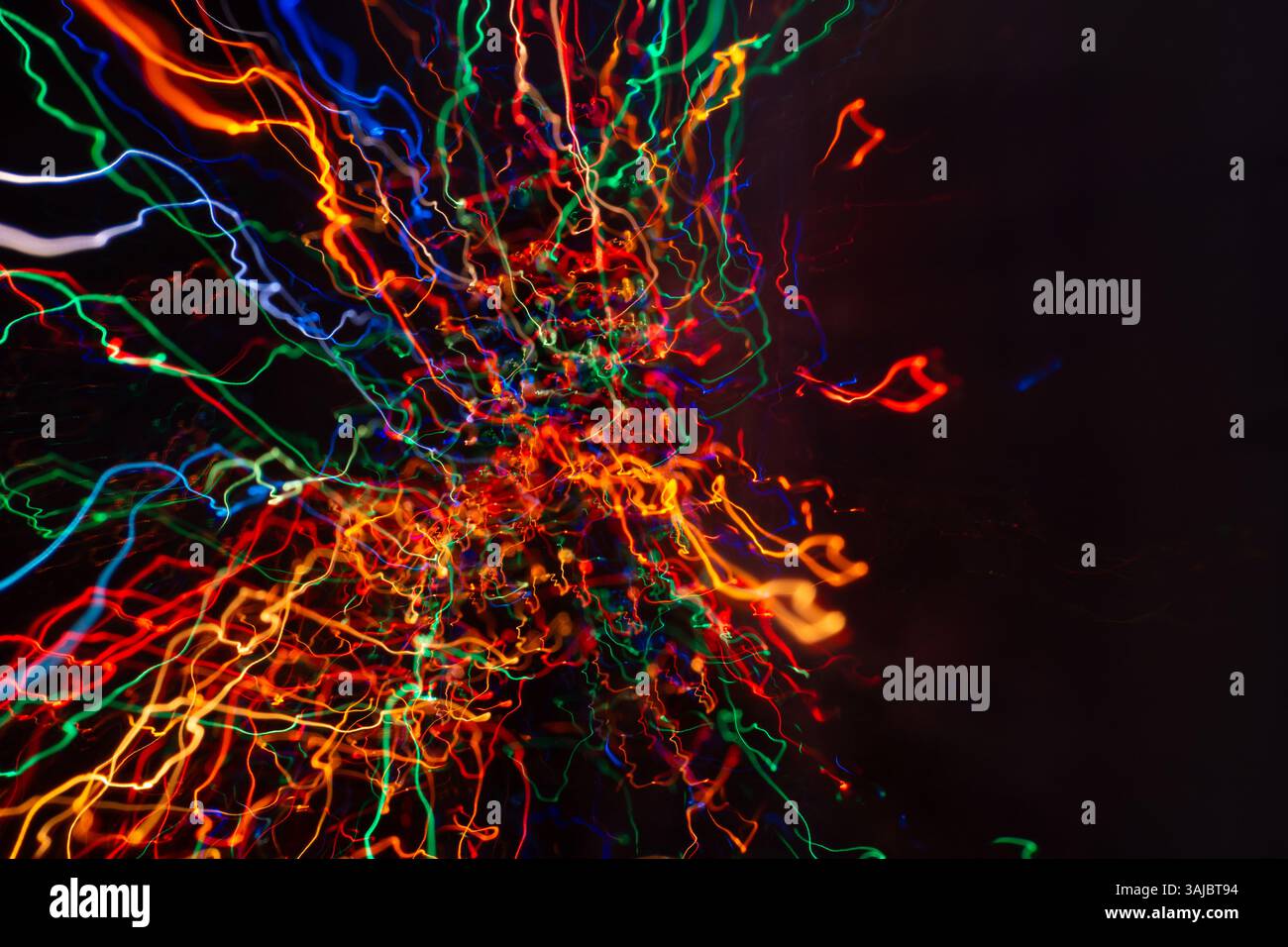Noël avec l'obturateur en exposition longue. Banque D'Images