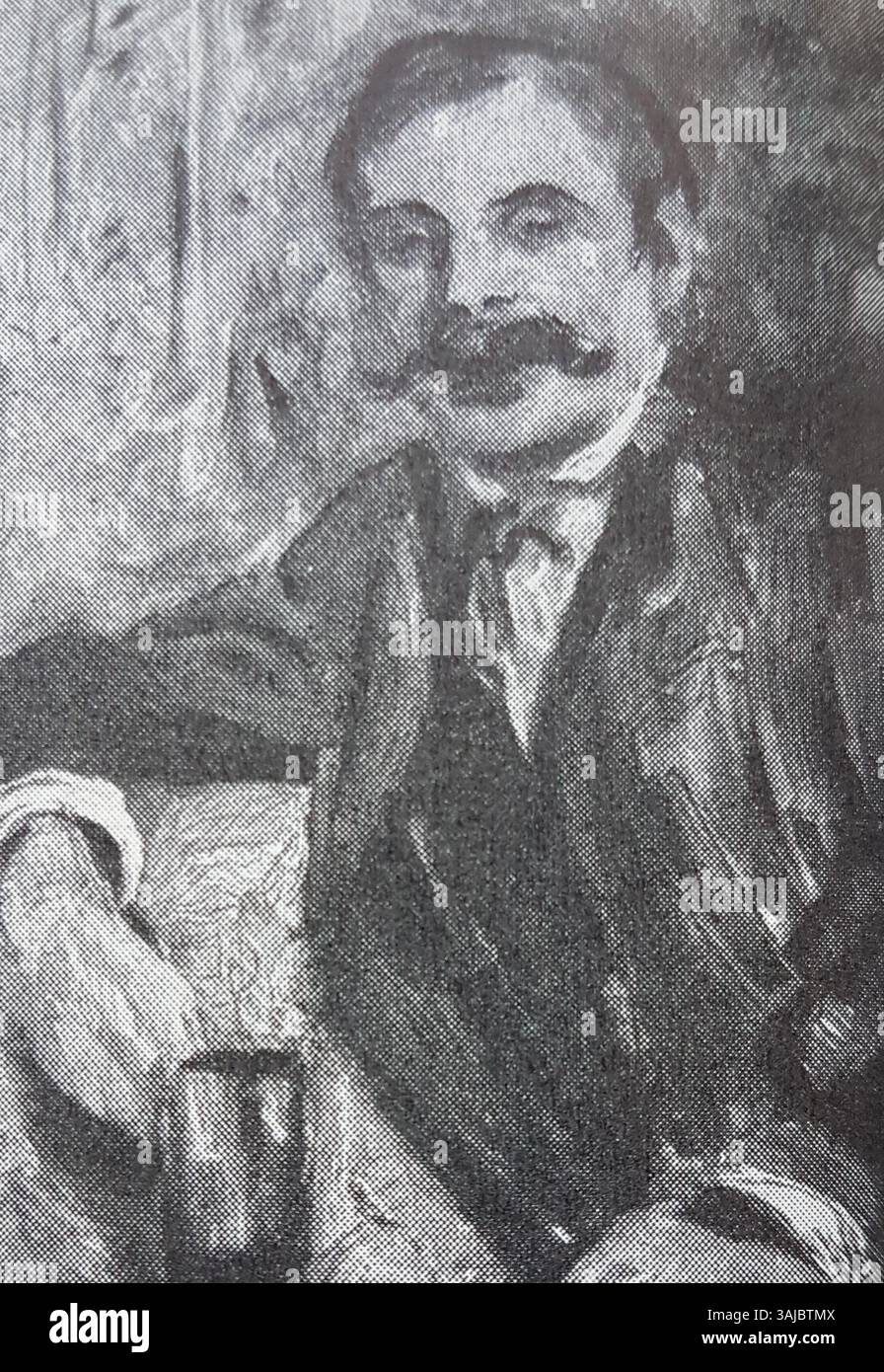 Portrait de Johan Janzon, photographié par Ernst Josephson, représentant l'individu suédois dans un style portrait formel et raffiné. Banque D'Images