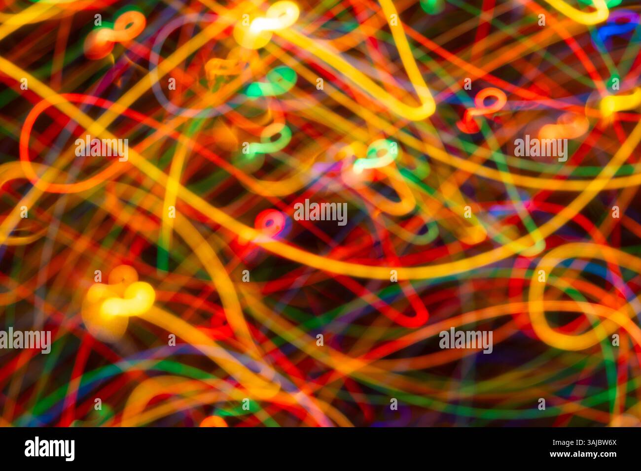 Noël avec l'obturateur en exposition longue. Banque D'Images