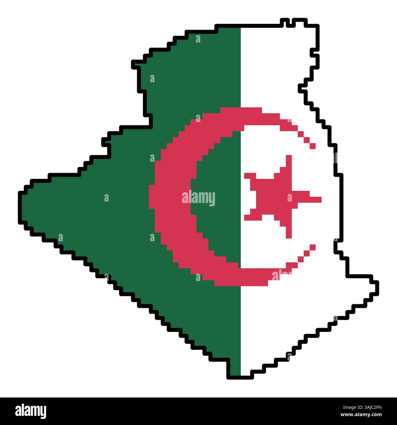 Icônes pixelisées de carte du monde dans le style 8 bits, représentant plus de 190 pays. Parfait pour l'art numérique, les projets éducatifs et les conceptions thématiques. Illustration de Vecteur