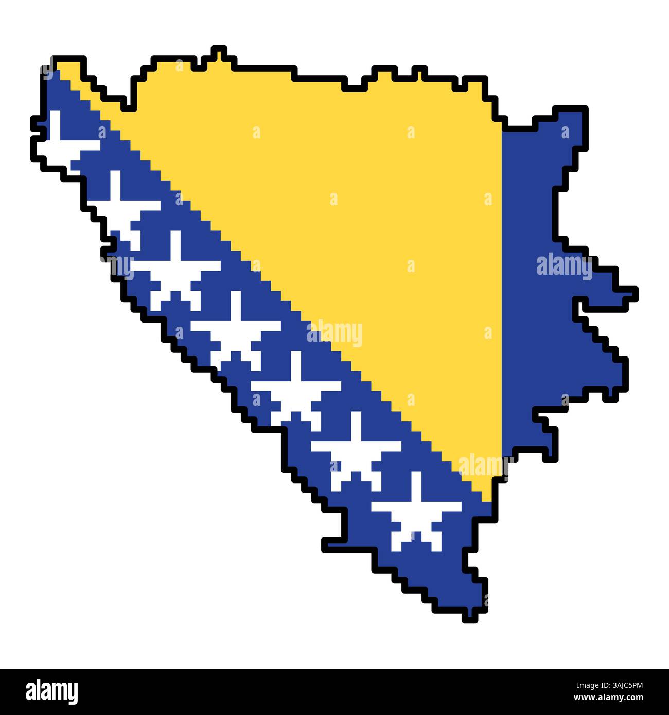 Icônes pixelisées de carte du monde dans le style 8 bits, représentant plus de 190 pays. Parfait pour l'art numérique, les projets éducatifs et les conceptions thématiques. Illustration de Vecteur