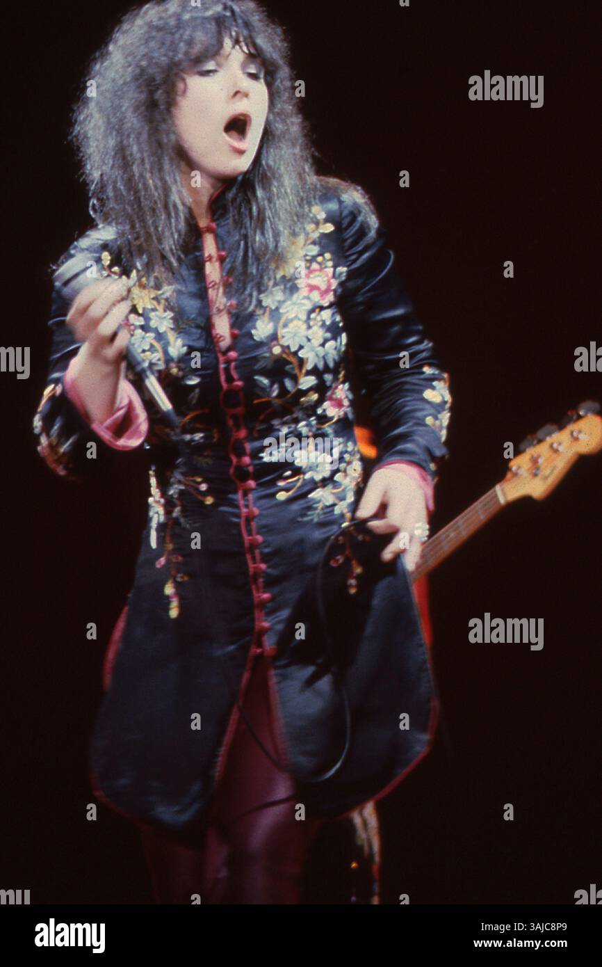 Ann Wilson de Heart at The Providence, Rhode Island, Civic Center, États-Unis, 21 juin, 1980. Banque D'Images