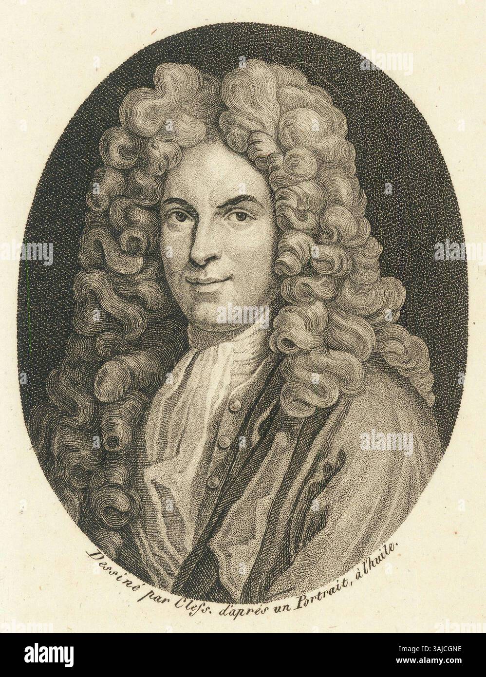 Ce portrait datant de 1808 commémore Guillaume de L'Isle, cartographe français, né à Paris en 1675 et mort en 1726. Connu pour ses contributions à la cartographie et aux études géographiques, son héritage est capturé ici. Banque D'Images