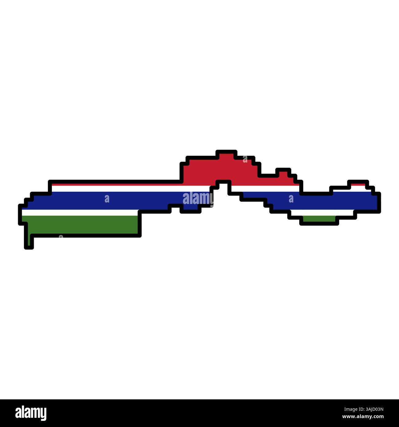 Icônes pixelisées de carte du monde dans le style 8 bits, représentant plus de 190 pays. Parfait pour l'art numérique, les projets éducatifs et les conceptions thématiques. Illustration de Vecteur