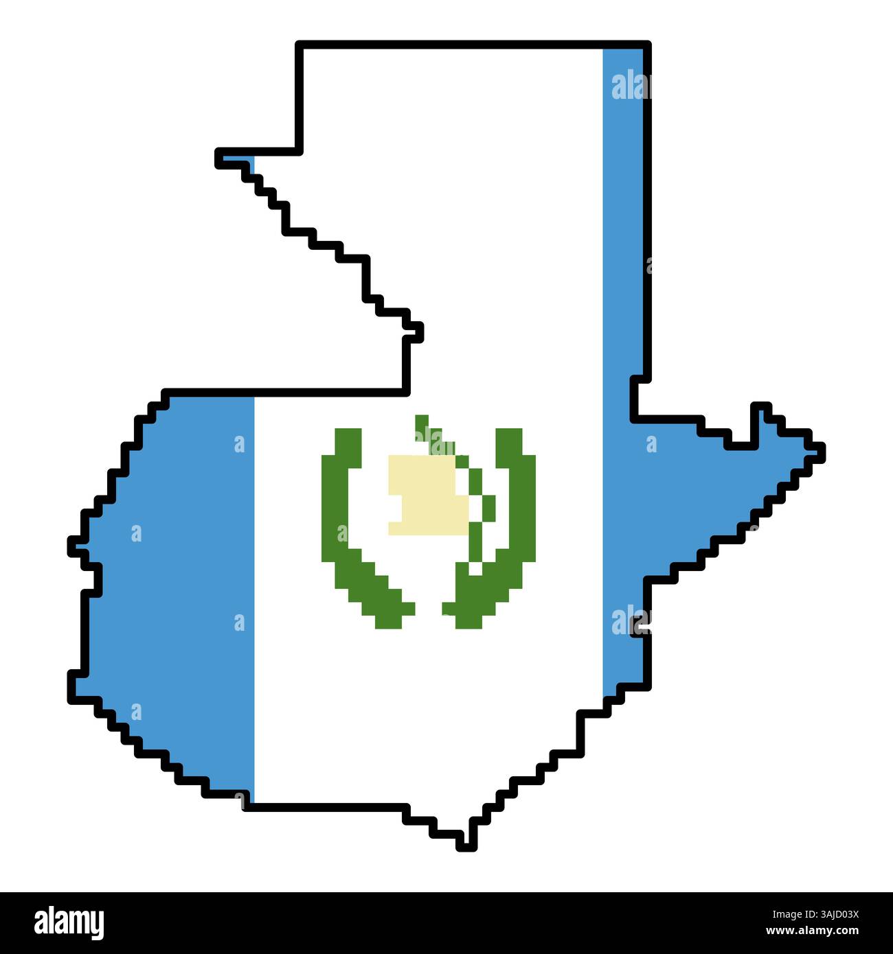 Icônes pixelisées de carte du monde dans le style 8 bits, représentant plus de 190 pays. Parfait pour l'art numérique, les projets éducatifs et les conceptions thématiques. Illustration de Vecteur