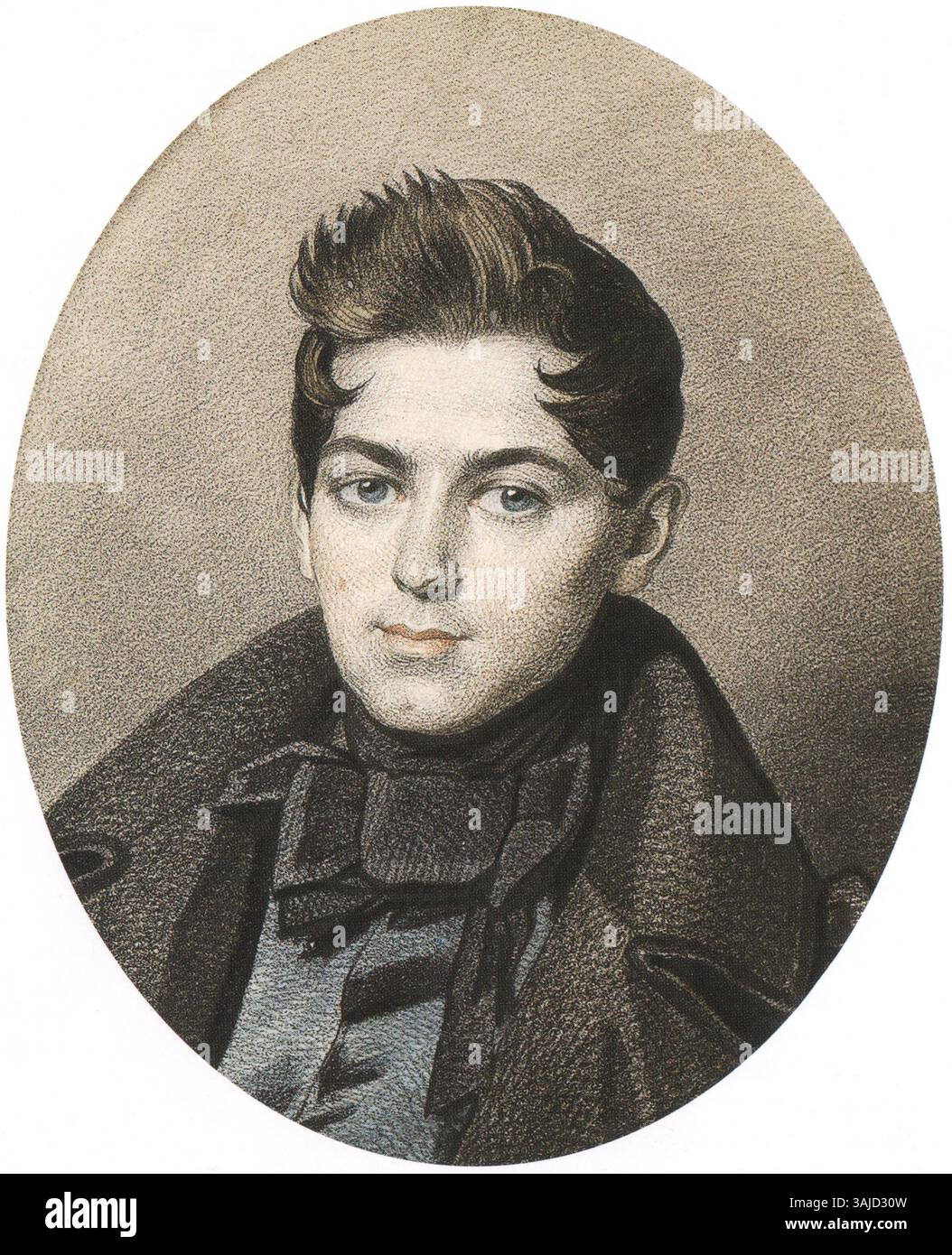 Ce portrait, peint par Karl Hampeln en 1834, représente Ivan Petrovitch Postnikov, une figure notable de l'histoire russe. L'œuvre capture les traits dignes de Postnikov, un homme de premier plan au XIXe siècle. Banque D'Images