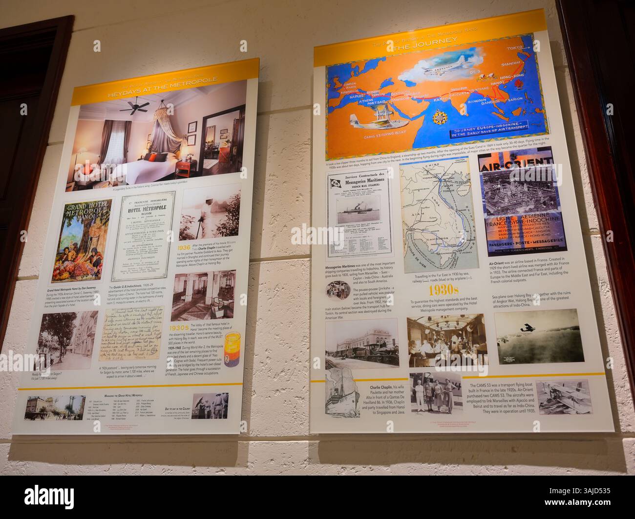 Le légendaire Hôtel Metropole, présent et passé - la vie animée à Hanoi, capitale du Vietnam VN Banque D'Images