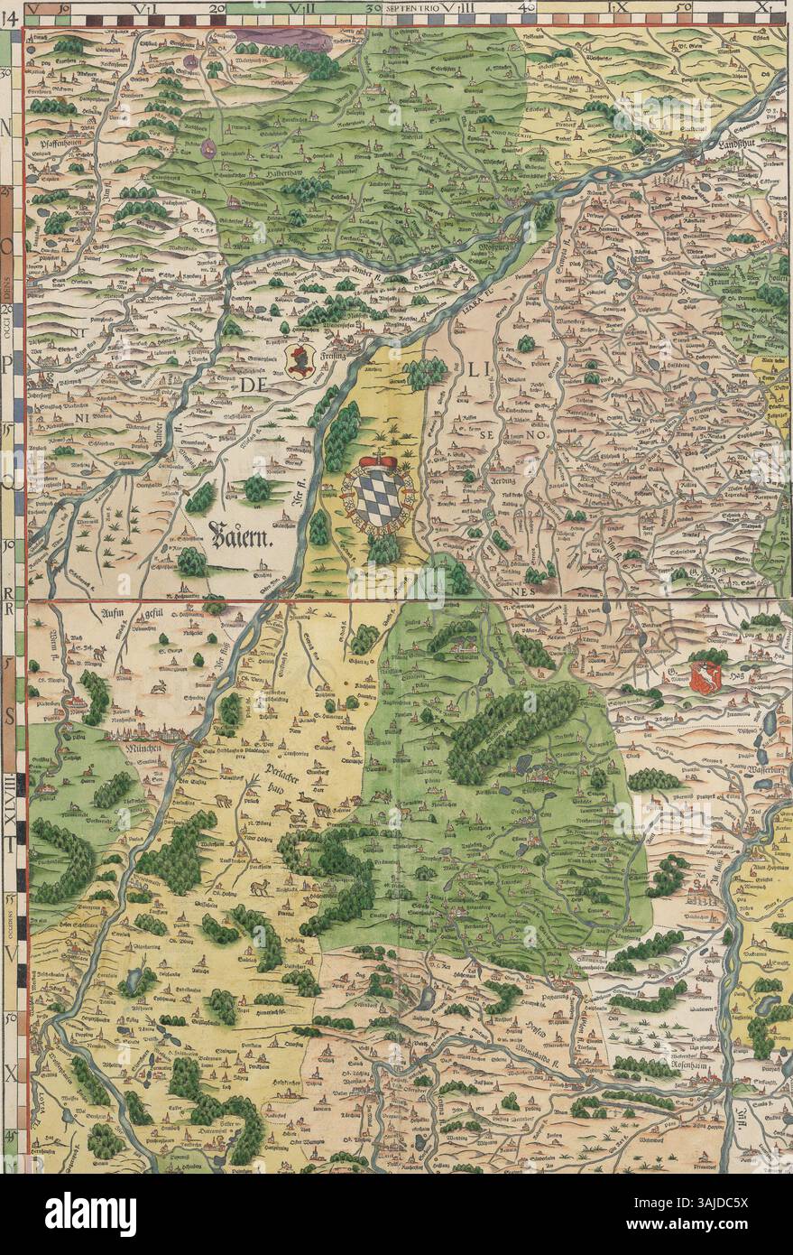 Carte du Royaume de Bavière ; Kinereich, Bayern - Canada
