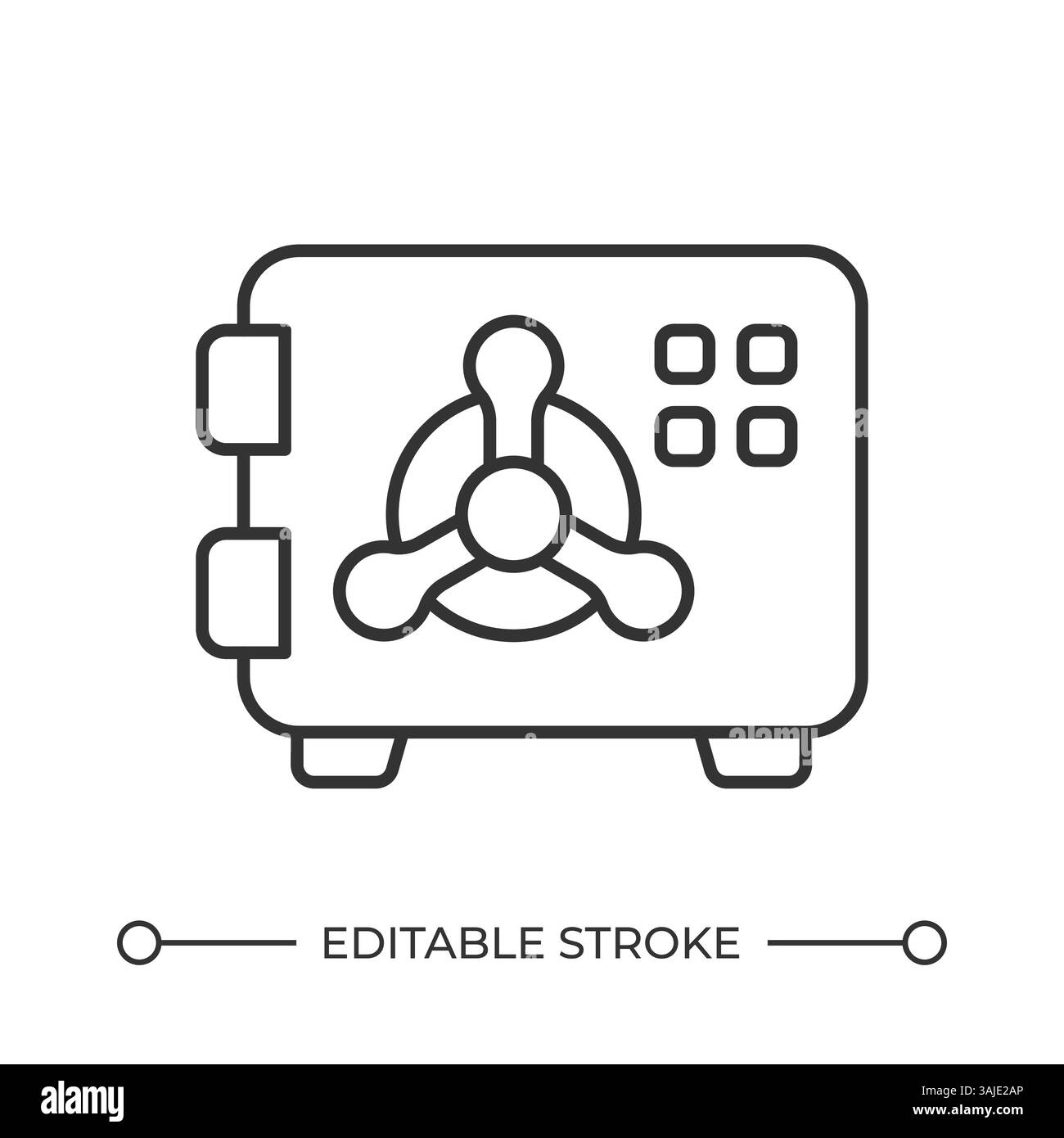 Icône de ligne de sécurité Illustration de Vecteur