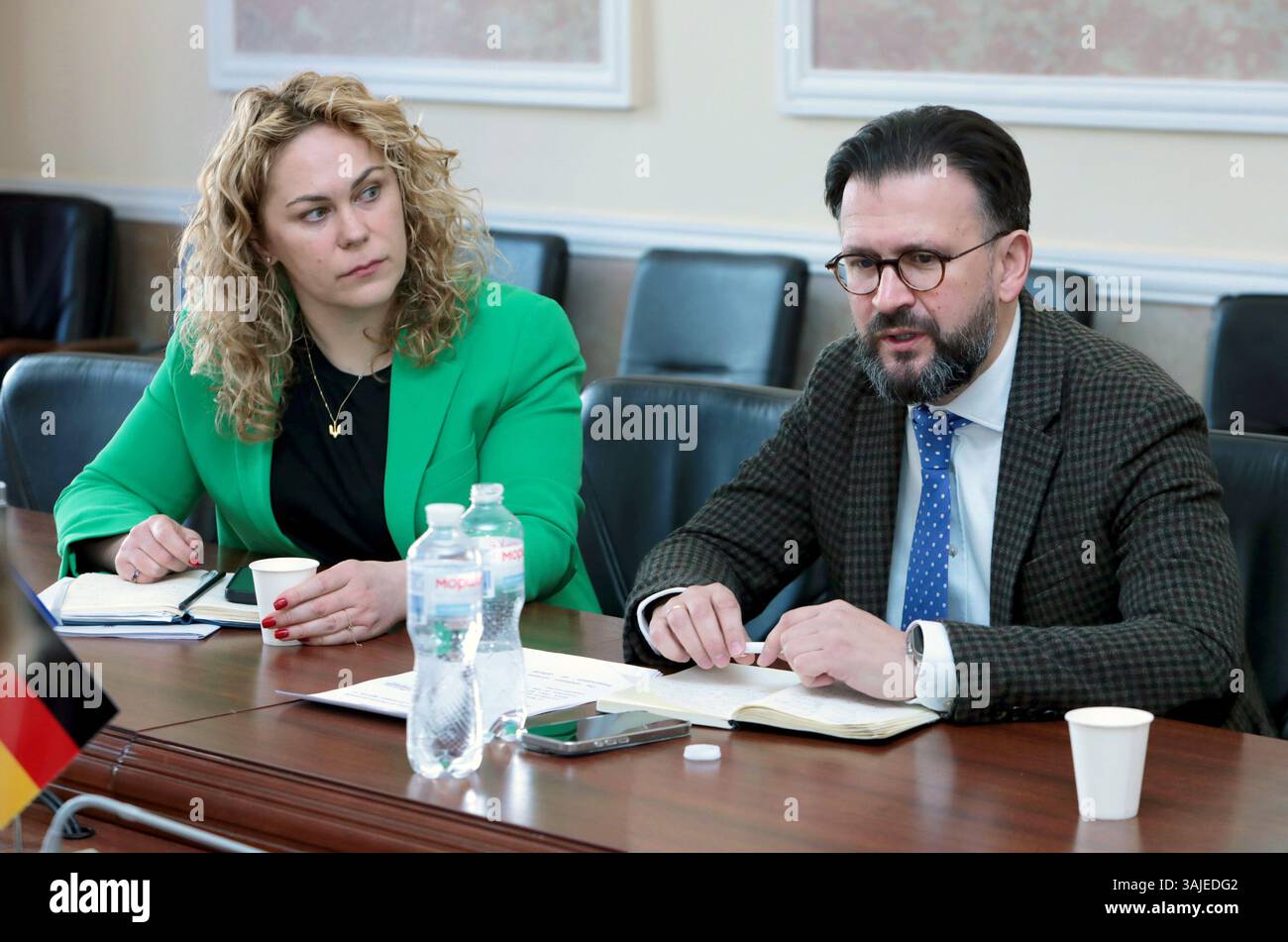 Non exclusif : Vice-ministre ukrainien de la culture et de la communication stratégique pour l'intégration européenne Andrii Nadzhos, Vice-ministre ukrainien de la culture Banque D'Images