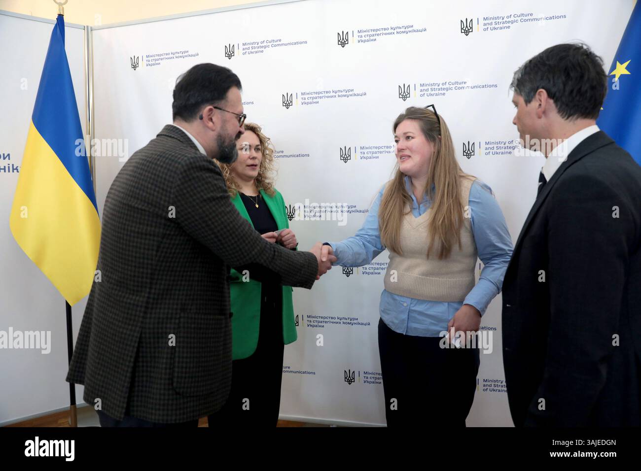 Non exclusif : Vice-ministre ukrainien de la culture et de la communication stratégique pour l'intégration européenne Andrii Nadzhos, Vice-ministre ukrainien de la culture Banque D'Images