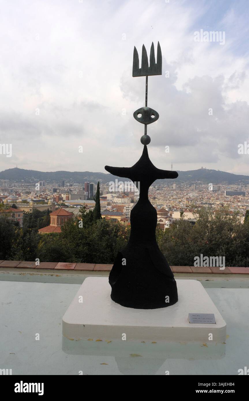 Fondation Joan Miro ; peinture ; détail ; dessin ; Joan Miró artiste ; artiste espagnol Joan Miro ; Barcelone ; Fundacio Miró ; Montjuic ; ville de Barcelone. CON Banque D'Images