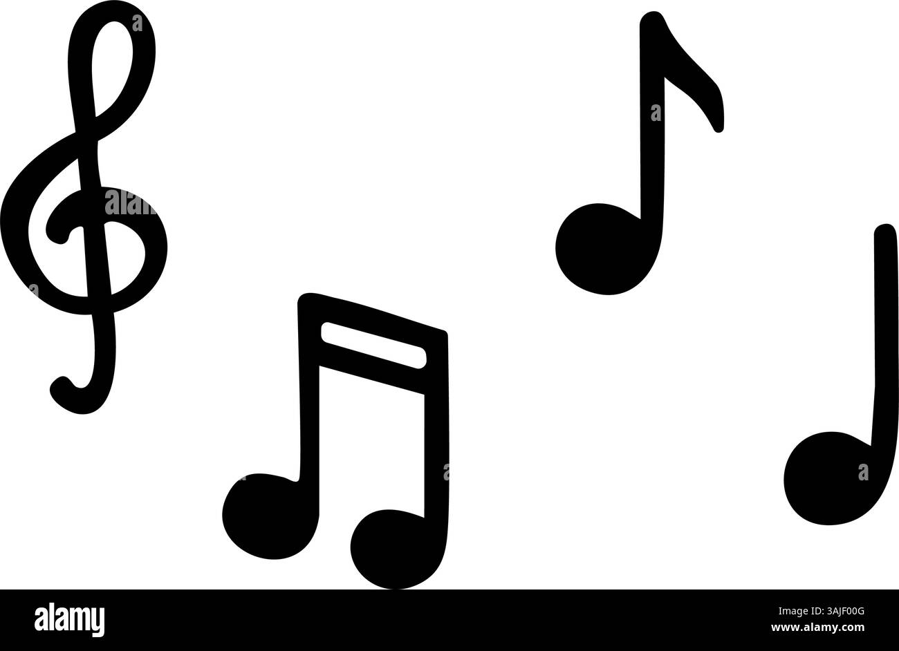 Notes musicales dessin de lignes Illustration de Vecteur Notes musicales dessin de lignes Illustration de Vecteur