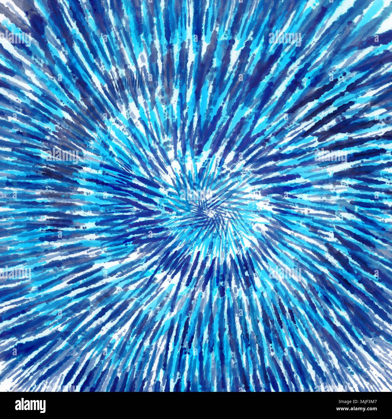 Design de fond de matrice bleu peint à la main abstrait Tye Illustration de Vecteur