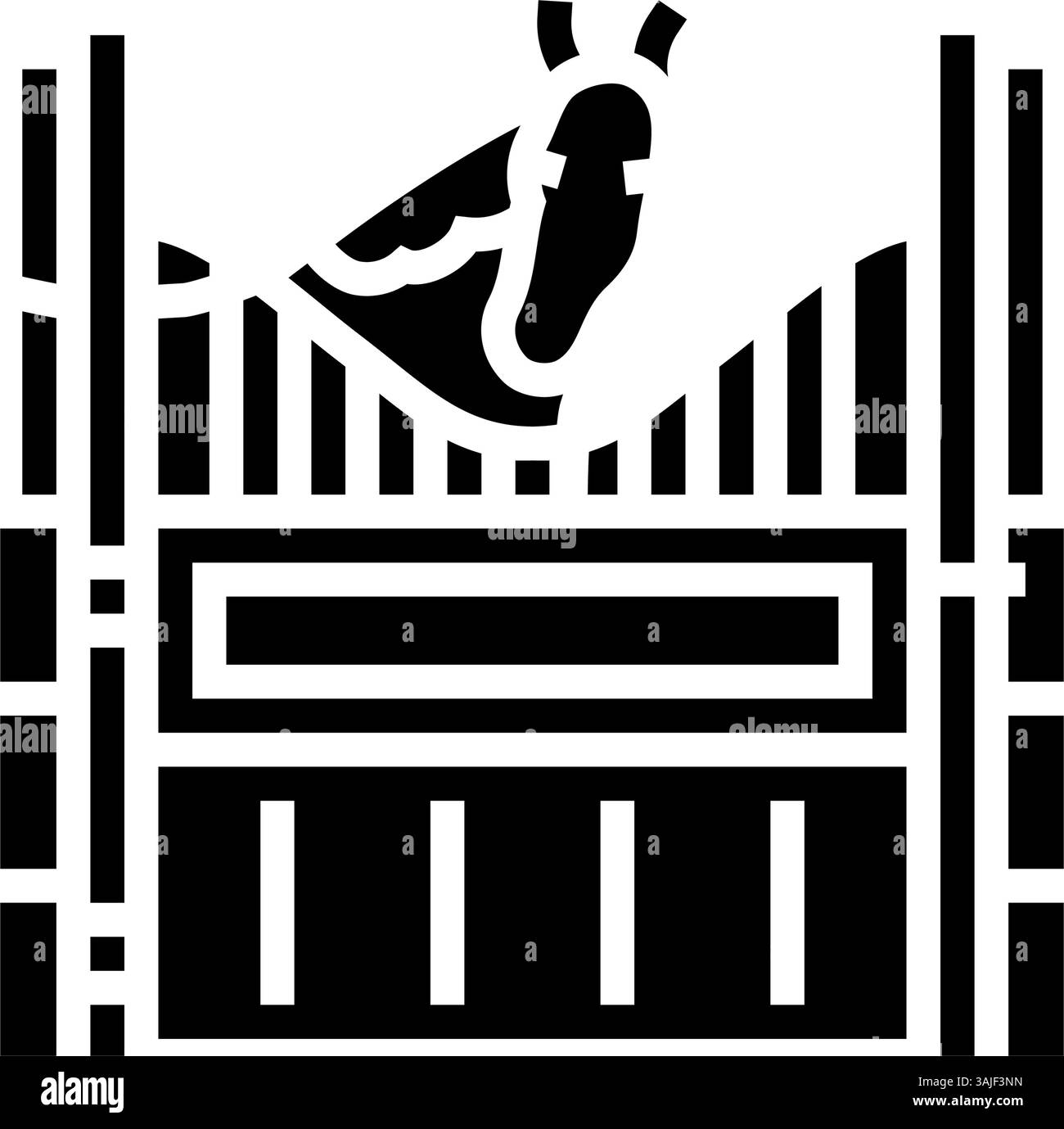 illustration vectorielle d'icône de glyphe d'élevage de chevaux stable Illustration de Vecteur