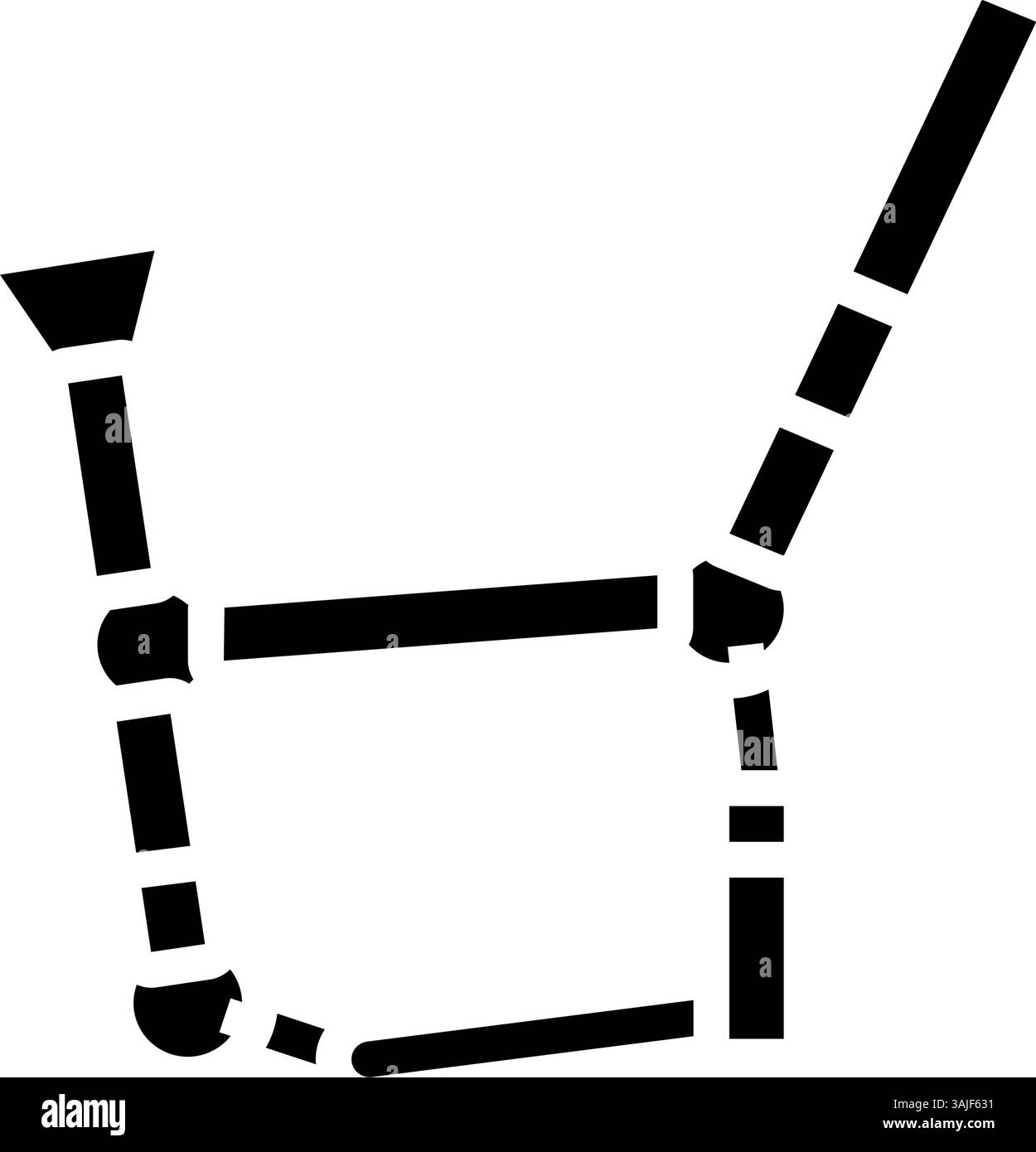 illustration vectorielle d'icône de glyphe d'élevage de cheval halter Illustration de Vecteur