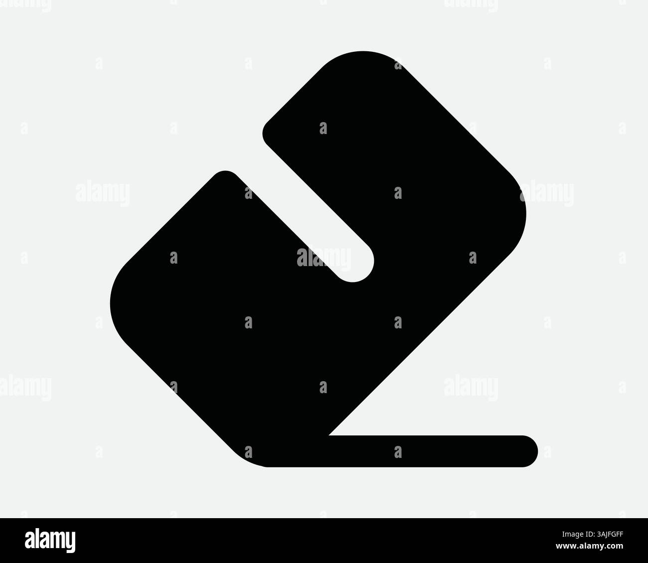 Effacer icône Effacer Supprimer Supprimer Editeur symbole de ligne contour retrait de dessin Supprimer Supprimer Supprimer la forme en caoutchouc graphique Noir Blanc maquette unie Illustration de Vecteur