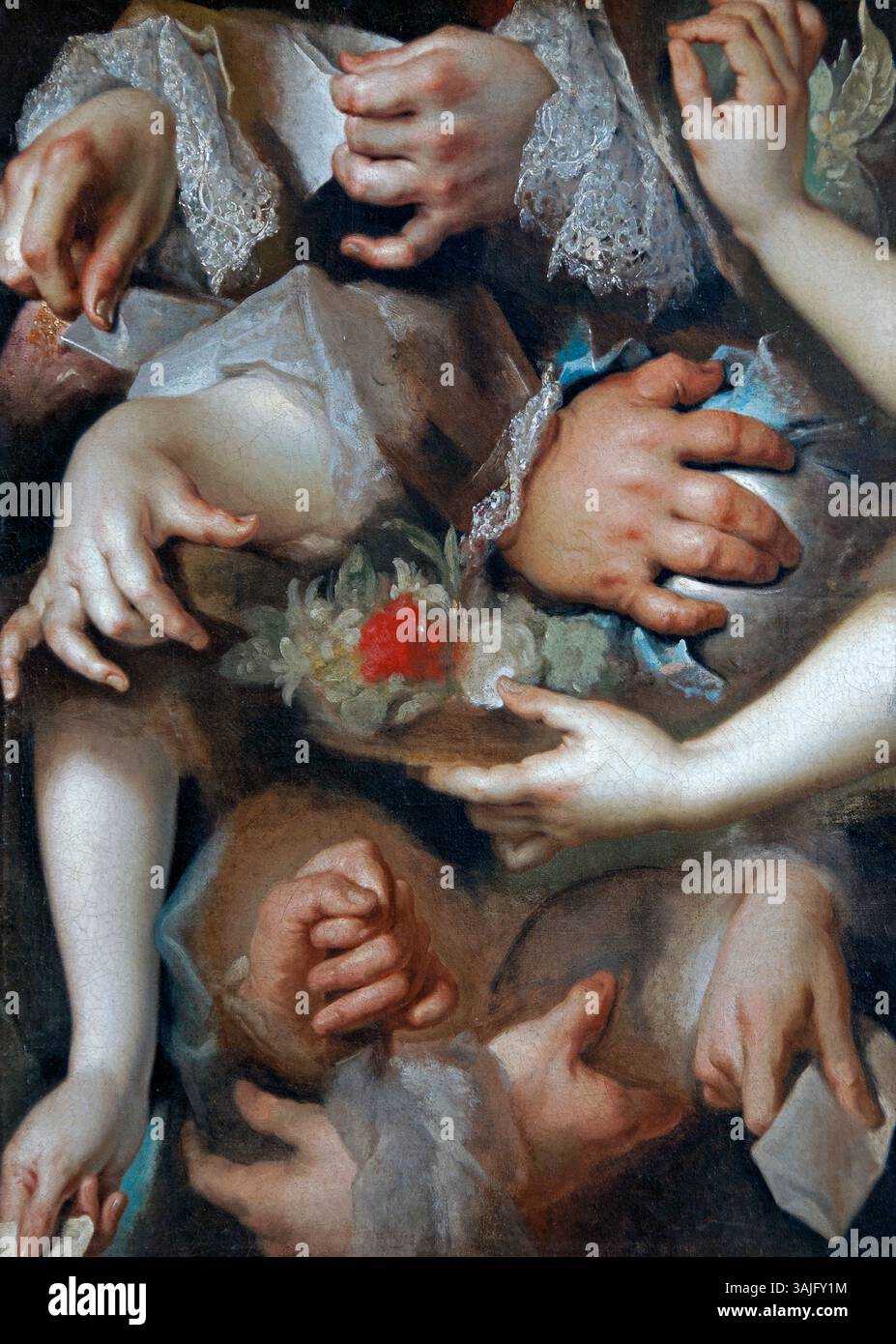 Etudes en 1715 par Nicolas Hands - Etudes de mains 1715 par Nicolas de Largillierre, France française, Louvre Paris, Musée des Beaux-Arts, France, Nicolas de Largillière est un peintre baroque français, né en 1656 et mort en 1746. Il est connu pour ses portraits et ses peintures historiques, en particulier ses représentations détaillées et vives de la noblesse et de la classe supérieure de l'époque. De Largillière était un maître dans l'utilisation de la couleur et de la lumière, et son travail était très apprécié en son temps. Banque D'Images