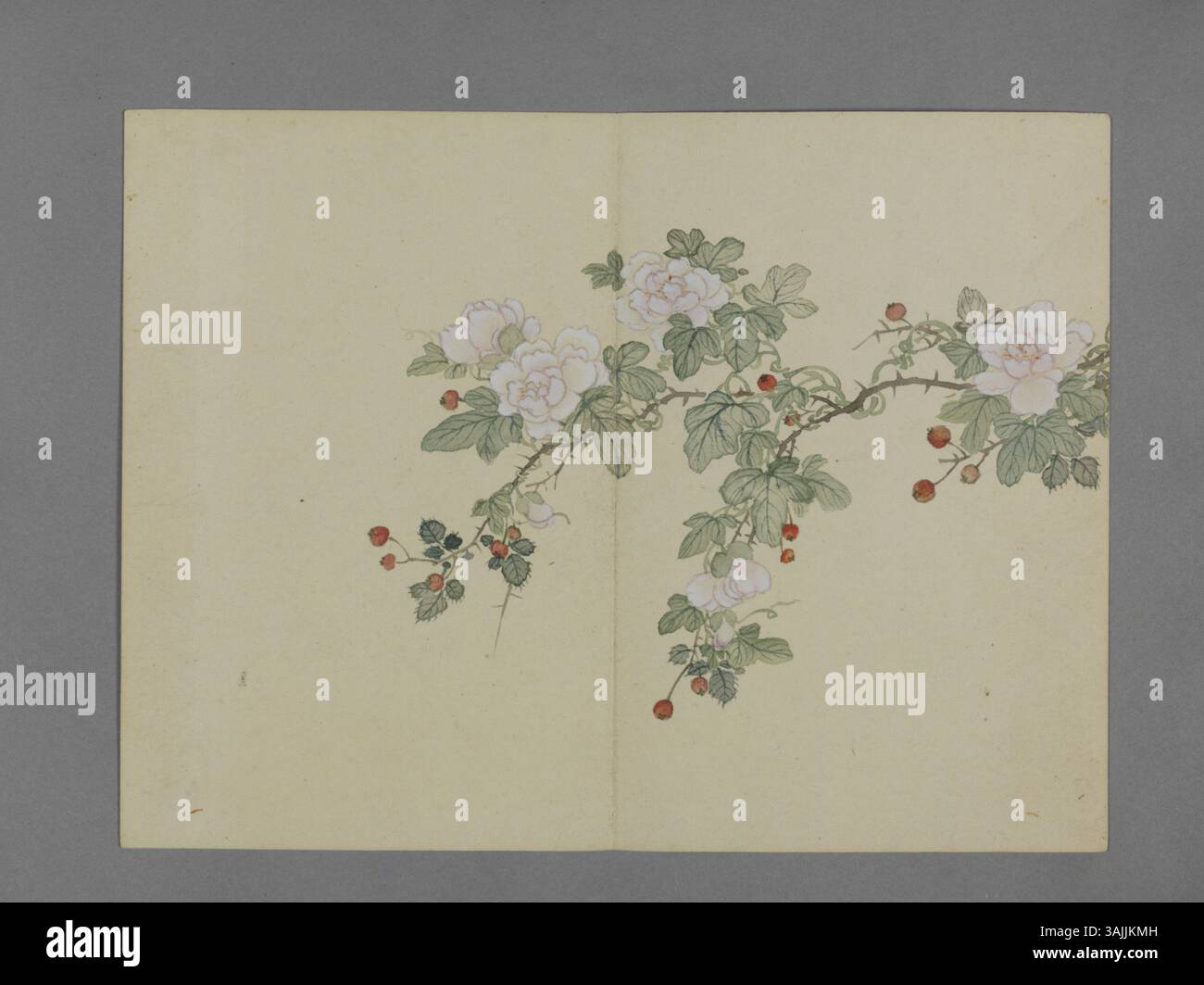 Pu Jiang (1708-1761), un artiste chinois influent, a créé des œuvres connues pour leurs paysages détaillés et leurs figures, illustrant le pinceau et le style de la dynastie Qing, présentés dans la collection du Musée du Palais. Banque D'Images