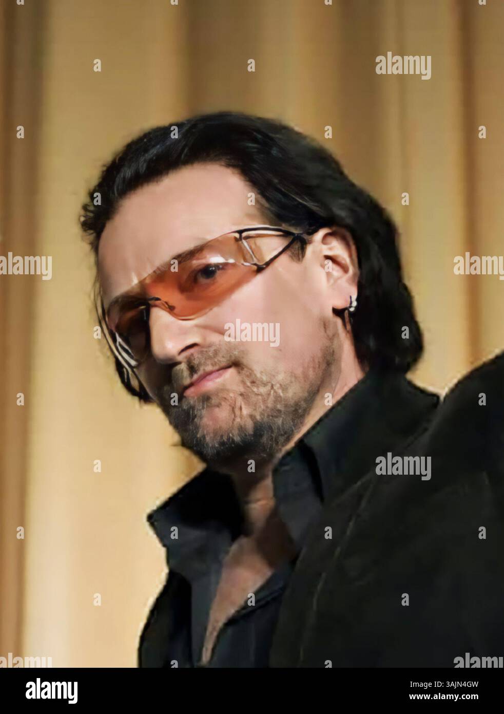 Bono. Portrait du chanteur, compositeur et activiste irlandais Paul David Hewson (né en 1960) en 2006 Banque D'Images