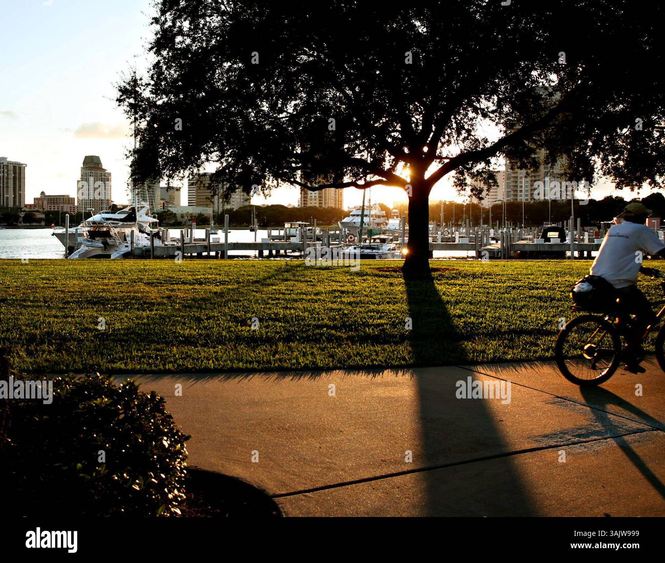 CHERIE DIEZ | Times. SP 313416 DIEZ CENTEN 3 (10/15/2009 SAINT-PÉTERSBOURG) . Fin d'après-midi au parc Vinoy. La ville de Petersburg célèbre 100 ans de parcs riverains l'année prochaine (2010) avec des festivités d'un an. [CHERIE DIEZ, Times] (crédit image : © appartenant Petersburg Times/ZUMA Press) Banque D'Images