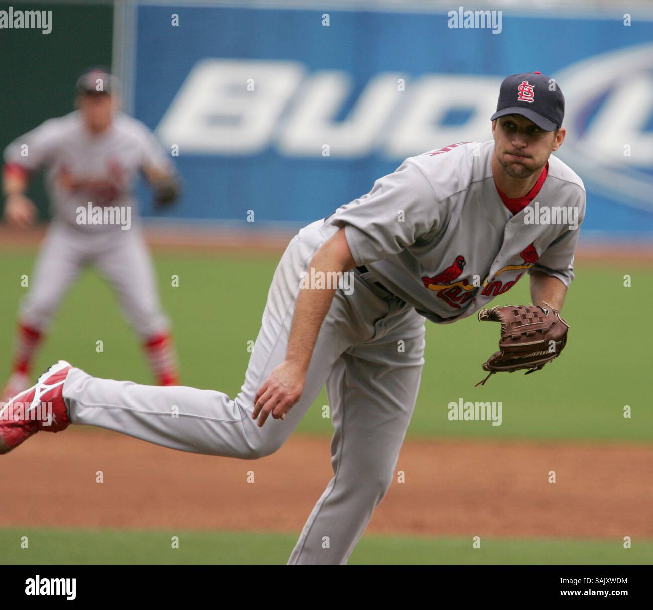 31 mai 2009 : les cardinaux commencent le lanceur Adam Wainwright #50 en action pendant le match entre les réunis Louis Cardinals et les San Francisco Giants au AT&T Park à San Francisco en Californie. Les Giants ont battu les Cardinals 5-3. Jeff Trouette/CSM. (Crédit image : © Jeff Trouette/Cal Sport Media/ZUMA Press) Banque D'Images