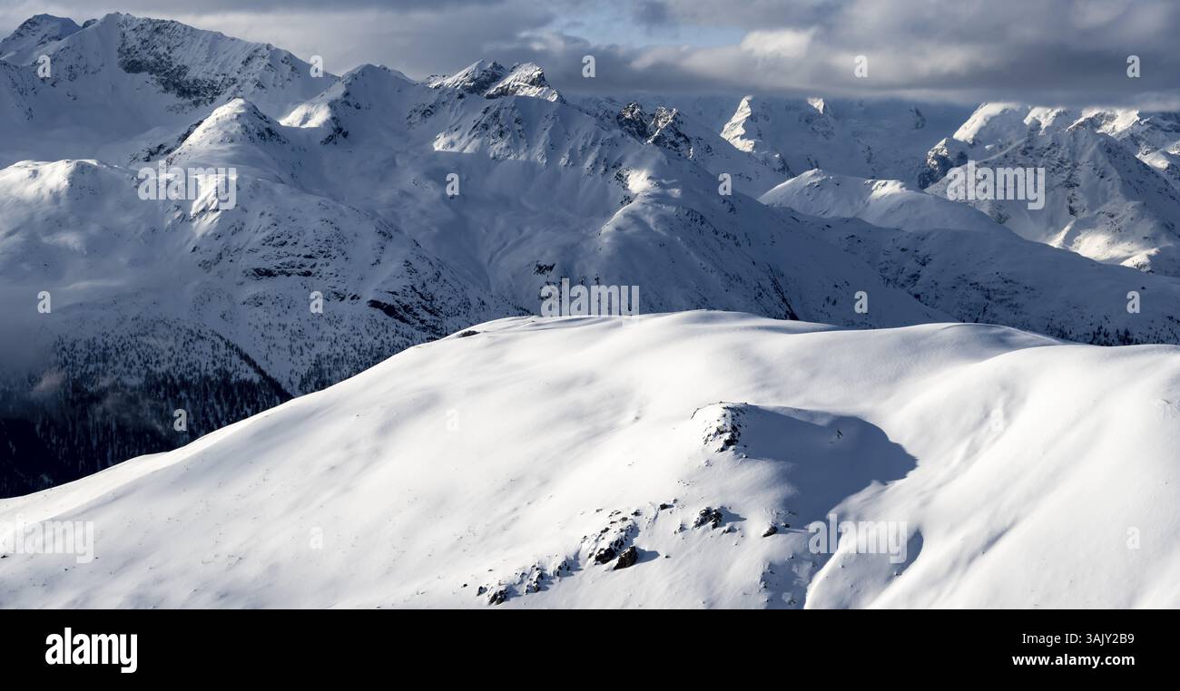 Alpes enneigées, paysage hivernal dans les montagnes, Alpes de l'Albula, Grisons, Suisse, Europe Banque D'Images