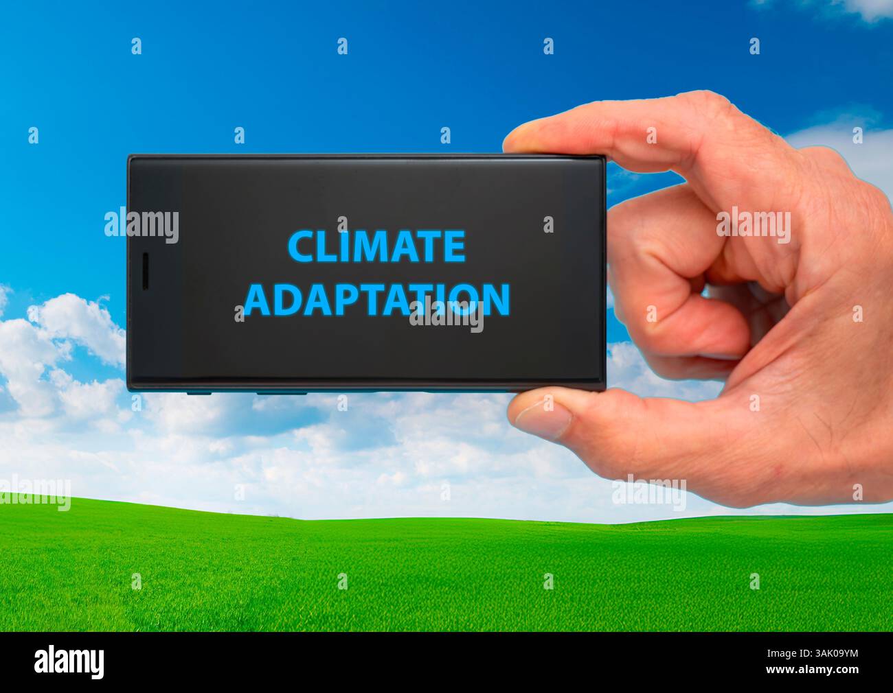 Adaptation au climat. Adaptation aux conditions climatiques changeantes pour minimiser les impacts négatifs. Banque D'Images