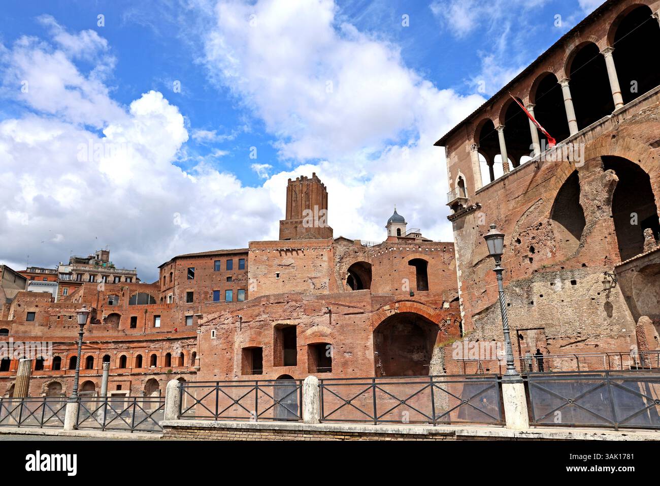 Ruines historiques dans le Forum romain à Rome Italie Banque D'Images