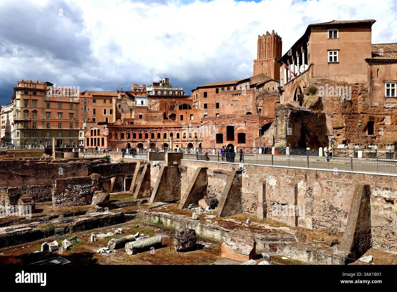 Ruines historiques dans le Forum romain à Rome Italie Banque D'Images