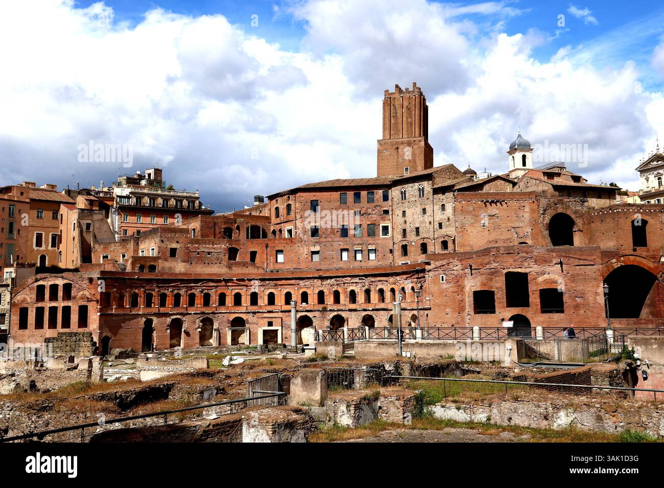 Ruines historiques dans le Forum romain à Rome Italie Banque D'Images