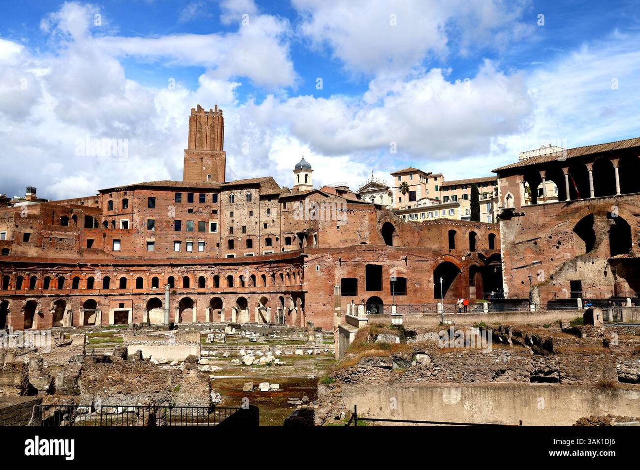 Ruines historiques dans le Forum romain à Rome Italie Banque D'Images