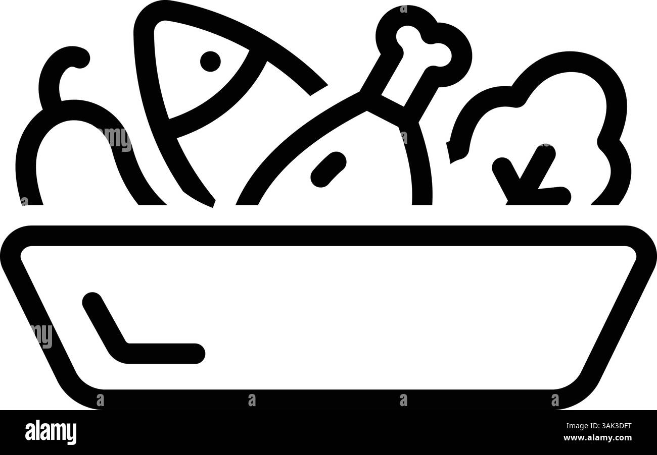 Icône pour cru, non cuit Illustration de Vecteur