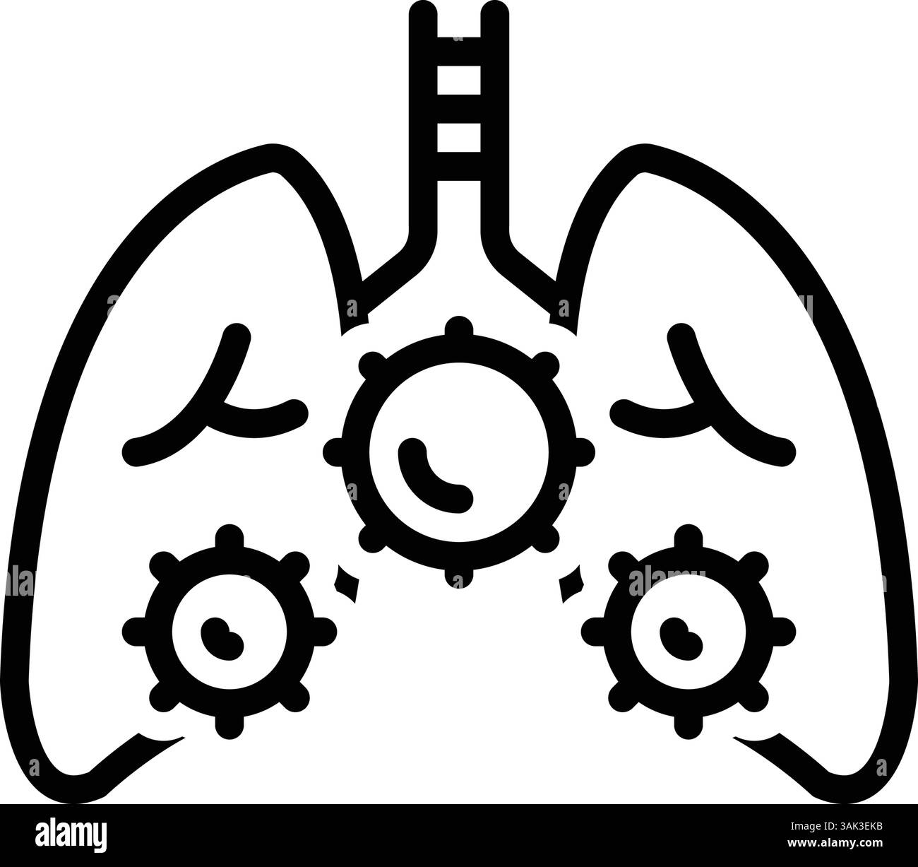 Icône pour tuberculose, infection Illustration de Vecteur