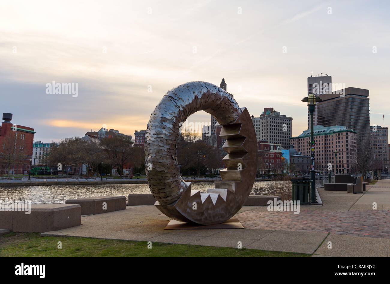 Ring sculpture Providence Rhode Island Banque D'Images