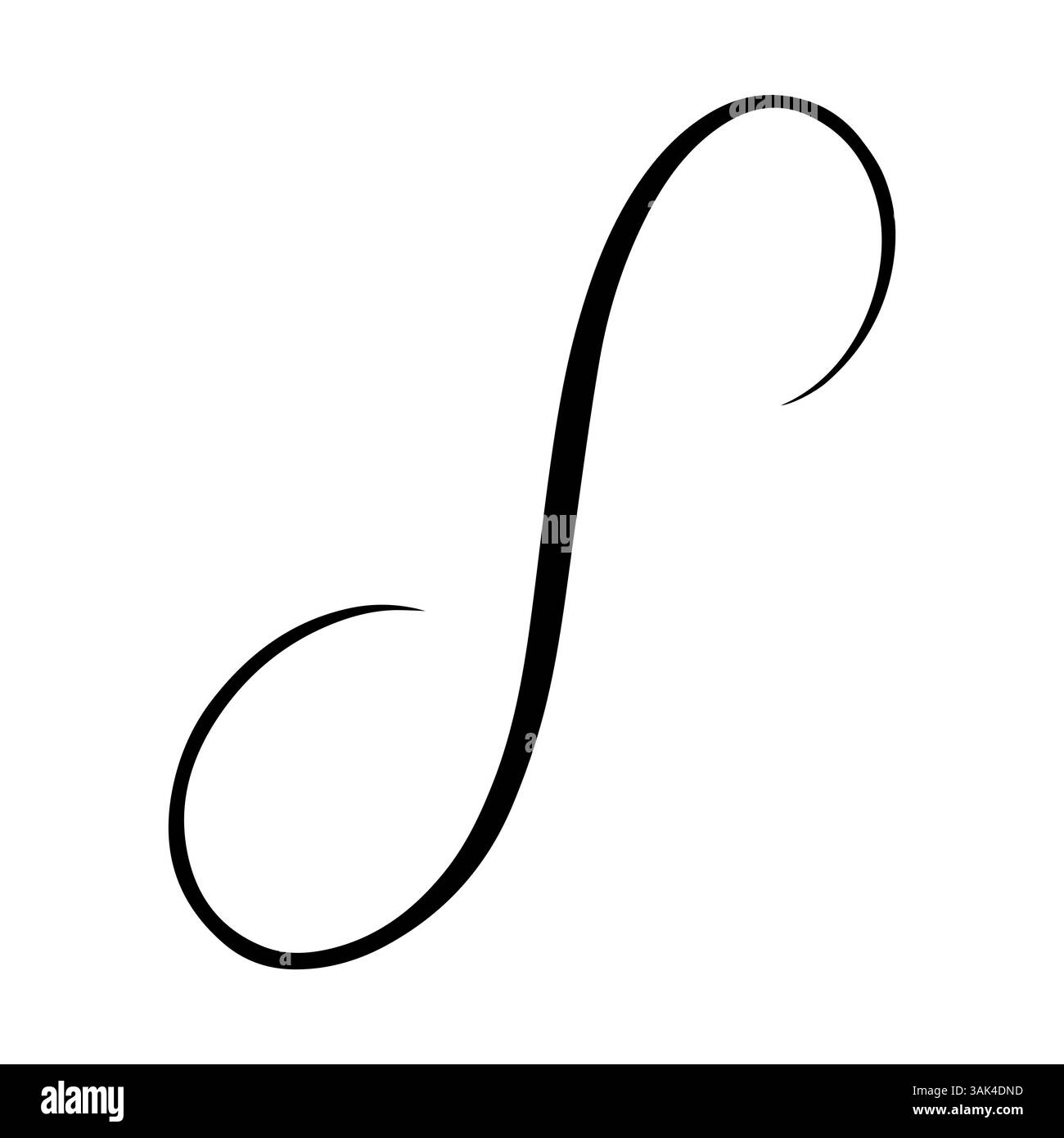 tourbillon calligraphique fluide créant une sensation de mouvement et de sophistication Illustration de Vecteur