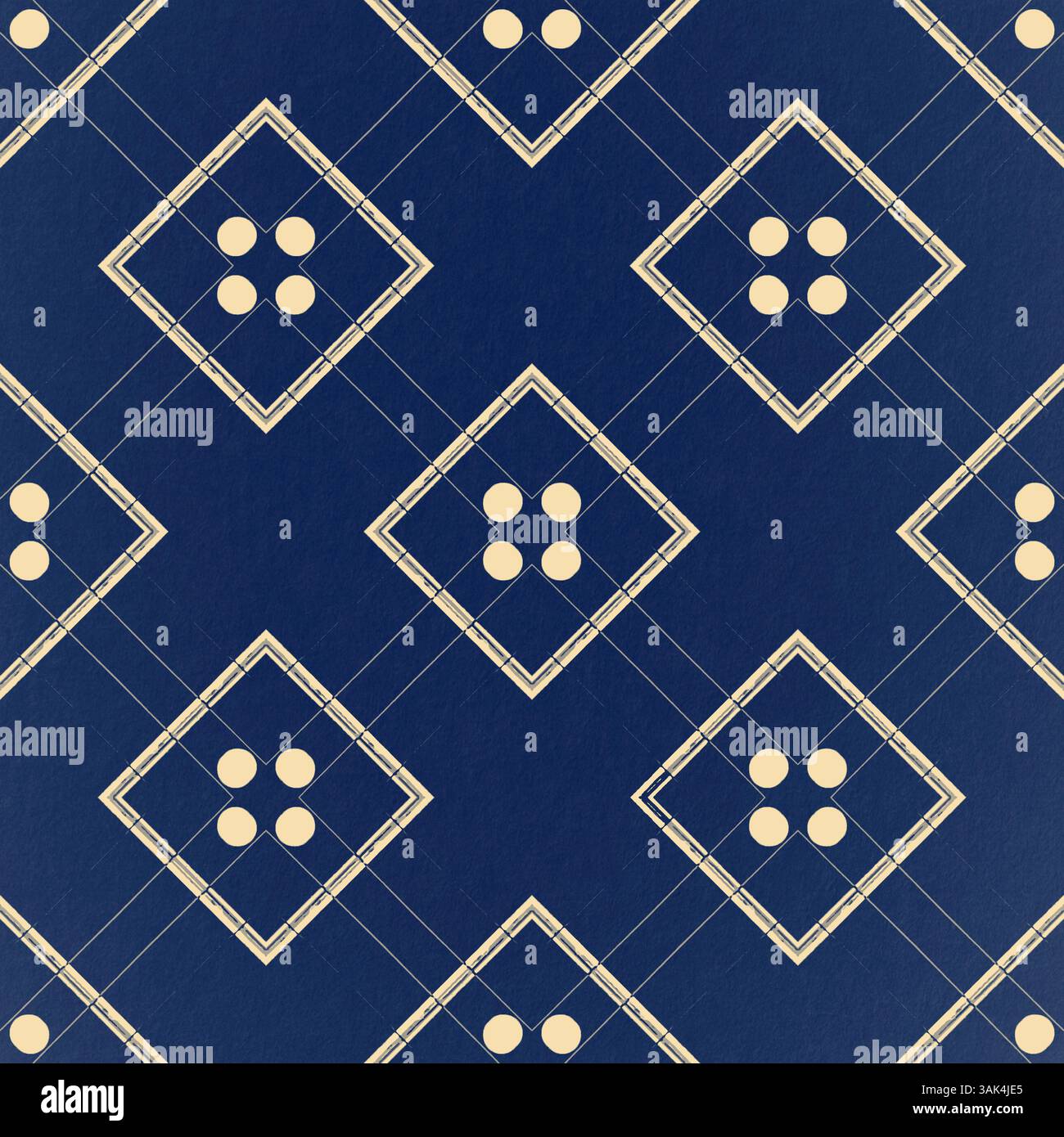 Motif géométrique abstrait sans couture avec fond bleu d'ornements pour l'emballage de conception de surface de décoration de bannières de tissu Banque D'Images