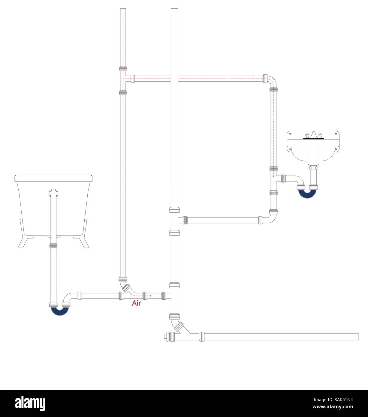 Purge d'air et de débit dans l'illustration Illustration de Vecteur