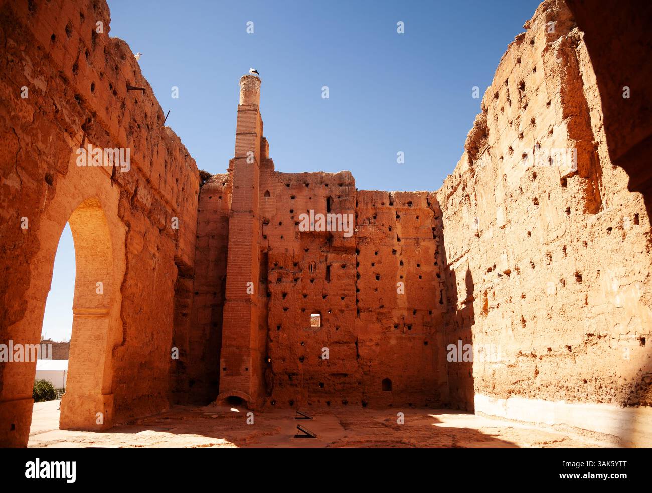 Palais El Badi, Marrakech, Maroc Banque D'Images